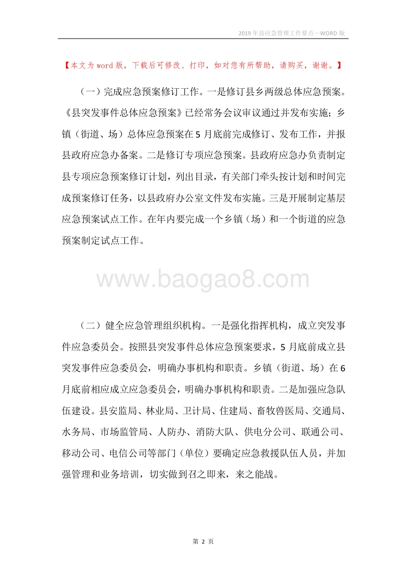 2019年县应急管理工作要点.docx_第2页