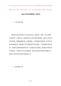2019年县应急管理工作要点.docx