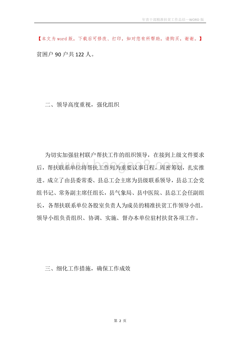 年青干部精准扶贫工作总结.docx_第2页