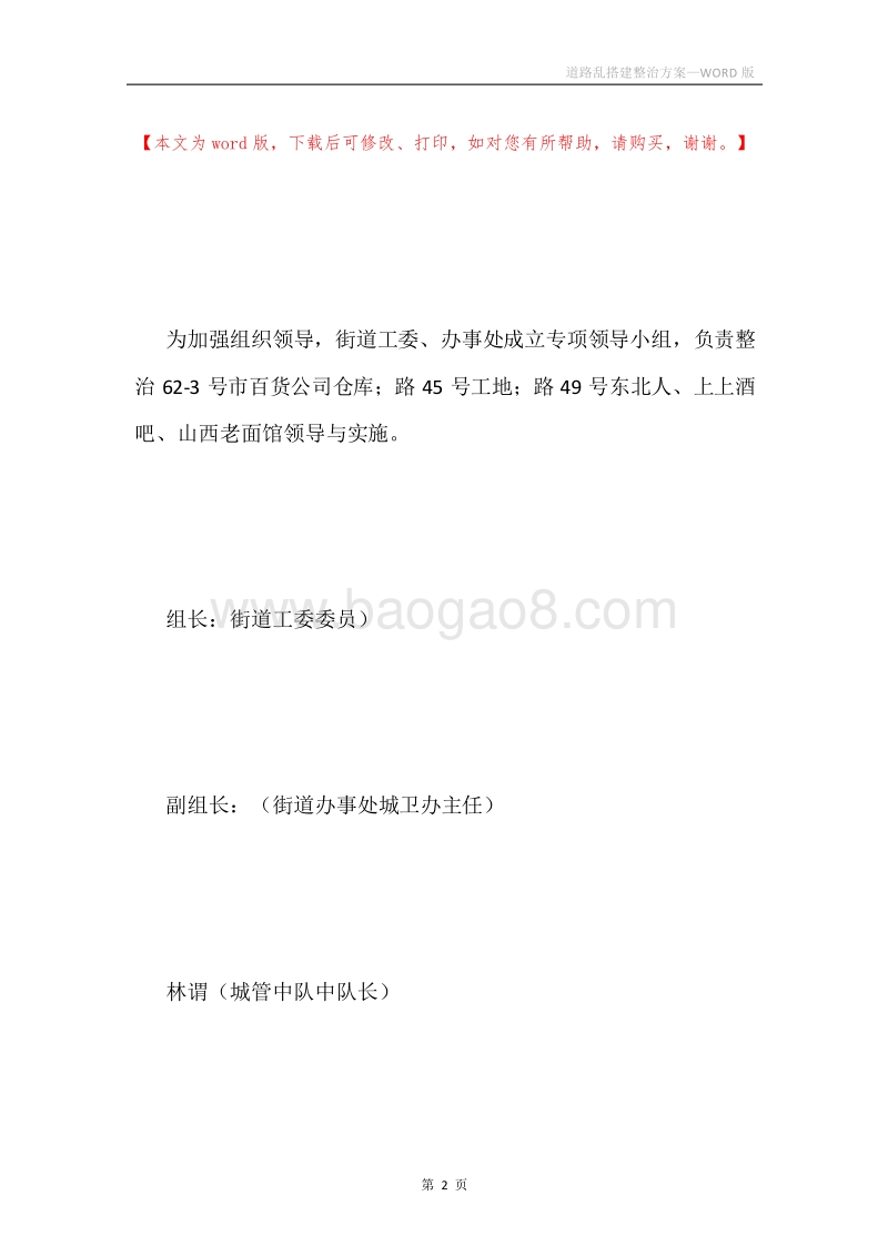 道路乱搭建整治方案.docx_第2页