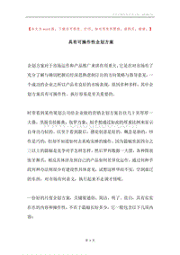 具有可操作性企划方案.docx