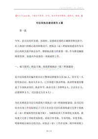 司法局执法建设报告2篇.docx