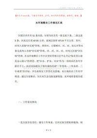 水环境整治工作情况汇报.docx