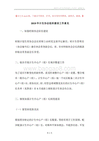 2019年计生协会组织建设工作意见.docx