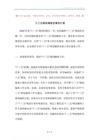 十三五规划调度会情况汇报.docx