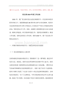 党支部2019年度工作总结.docx