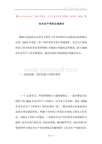 安全生产考核自查报告.docx