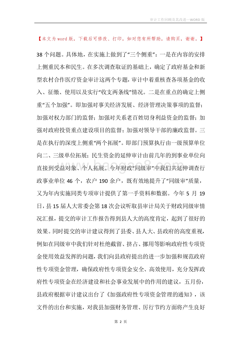 审计工作回顾及其改进.docx_第2页