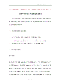 2019年目标任务完成情况自查报告.docx