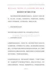 商务局党员干部下基层工作方案.docx