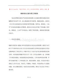 商务局办公室专项工作报告.docx