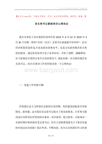 党支部书记素能培训心得体会.docx