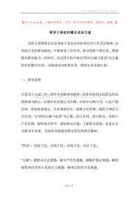 领导干部驻村蹲点活动方案.docx