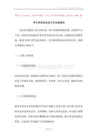 审计局依法治县工作自查报告.docx