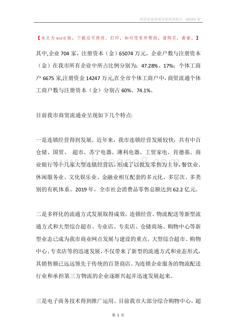 商贸流通领域发展调查报告.docx_第2页