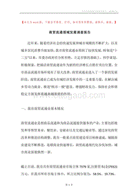 商贸流通领域发展调查报告.docx