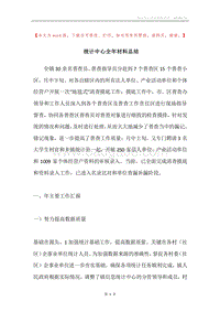 统计中心全年材料总结.docx