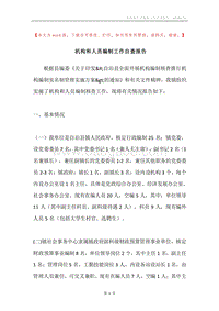 机构和人员编制工作自查报告.docx