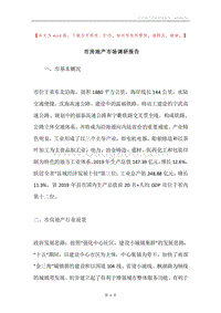 市房地产市场调研报告.docx