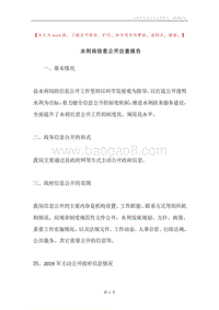 水利局信息公开自查报告.docx