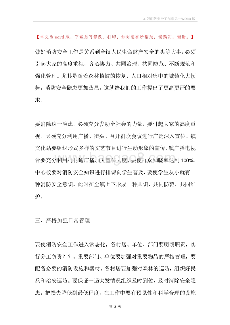 加强消防安全工作意见.docx_第2页