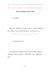 2019年水务局民生工程工作总结.docx