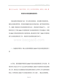 财政局内部监督检查报告.docx