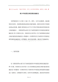 青少年校园足球发展实施意见.docx