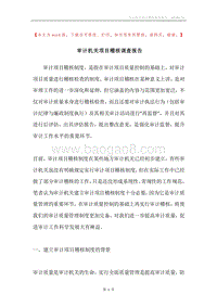 审计机关项目稽核调查报告.docx