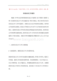 市政水务工作报告.docx