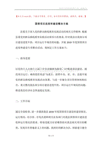 国债项目进度和建设整治方案.docx