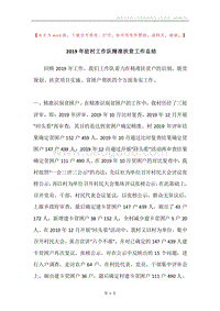 2019年驻村工作队精准扶贫工作总结.docx