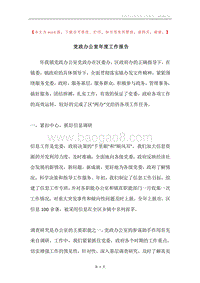 党政办公室年度工作报告.docx