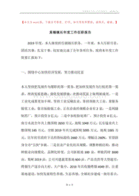某镇镇长年度工作任职报告.docx