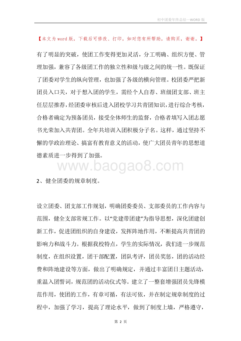 初中团委年终总结.docx_第2页