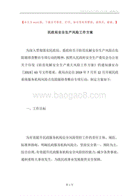 民政局安全生产风险工作方案.docx