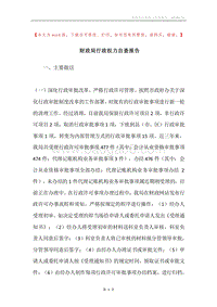 财政局行政权力自查报告.docx
