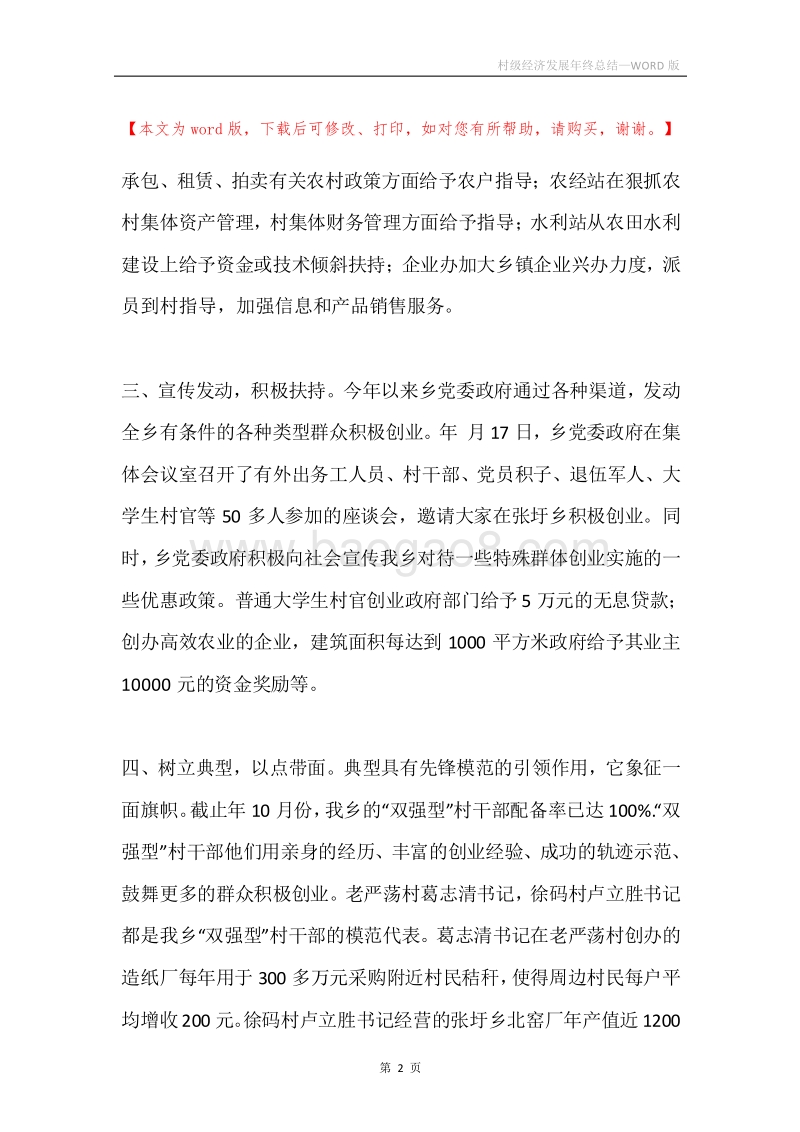村级经济发展年终总结.docx_第2页