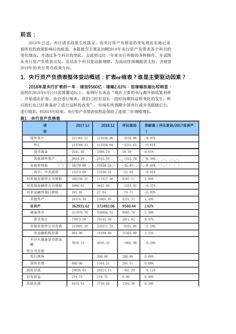 央行资产负债表2018年度回顾和2019年展望分析报告.doc_第4页
