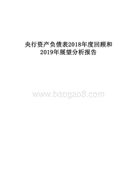 央行资产负债表2018年度回顾和2019年展望分析报告.doc