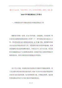 2019年环境监察执法工作要点.docx