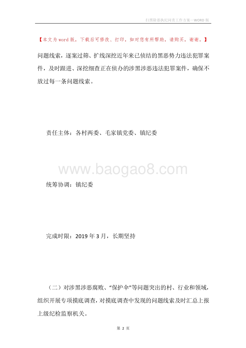 扫黑除恶执纪问责工作方案.docx_第2页