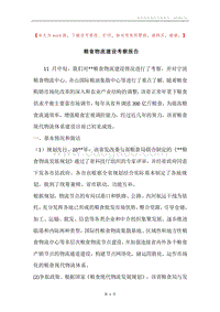 粮食物流建设考察报告.docx