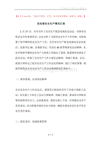 发改委安全生产情况汇报.docx