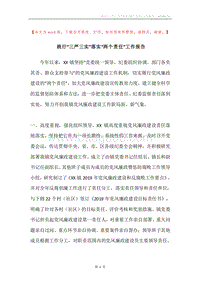 践行“三严三实”落实“两个责任”工作报告.docx