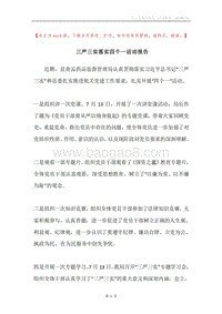 三严三实落实四个一活动报告.docx