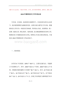 2019年精准扶贫工作年度总结.docx