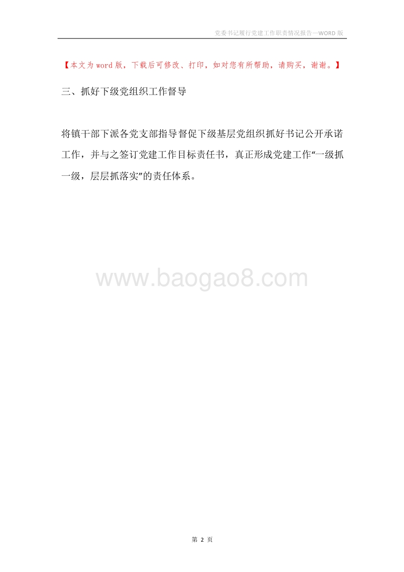党委书记履行党建工作职责情况报告.docx_第2页
