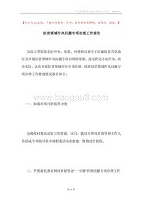 扶贫领域作风问题专项治理工作报告.docx
