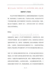 道路养护工作意见.docx